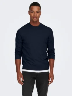 Outlet Only & Sons neule Onsrex Life Reg 12 Dark Sapphire