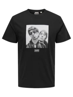 Sale Only & Sons t-paita Onsoasis Black Photo Print