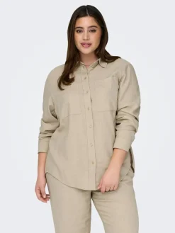 Outlet Only Carmakoma paita Carcaro L/S Oxford tan