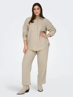 Outlet Only Carmakoma paita Carcaro L/S Oxford tan