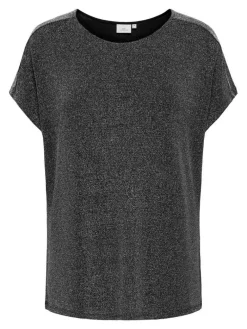 Discount Only Carmakoma pusero Carqueen S/S Glitter Black filli silver