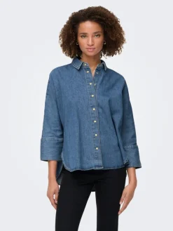 Hot Only farkkupusero Onlgrace-Elli 3/4 Medium blue denim