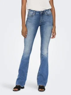 Hot Only farkut Onlblush Mid Flared Light Blue Denim