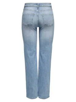 Online Only farkut Onlblush Mid Straight Light Blue Denim