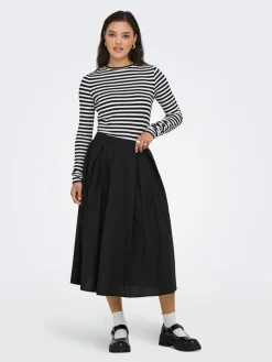 Best Only hame Onlmaila Long Pleat Black