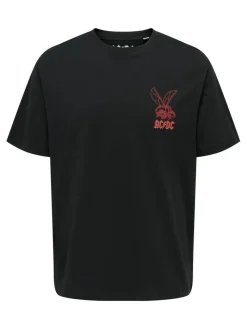 Discount Only & Sons Only Sons t-paita Onsacdc Jet Black