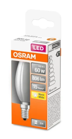 Best Osram LED kynttilälamppu 806lm 2700K E14