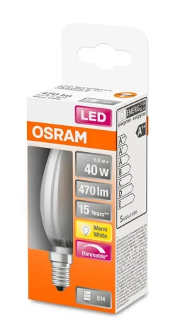 Osram LED kynttilälamppu 470lm 2700K E14 DIM