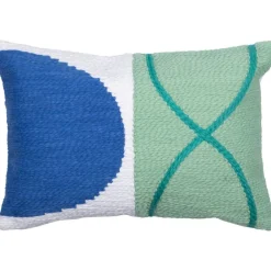 Pentik brodeerattu tyynynpäällinen Lumme 30x45 cm vihreä