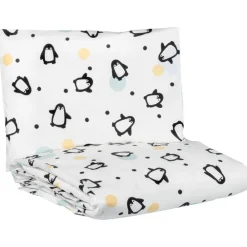 Best Pentik Pingviini pussilakanasetti musta 85x125 cm + 36x46 cm