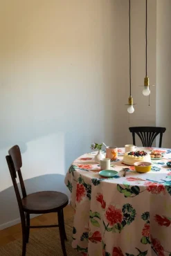 pöytäliina Huvila 145x250 cm v.oranssi*Pentik Outlet