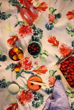 pöytäliina Huvila 145x250 cm v.oranssi*Pentik Outlet