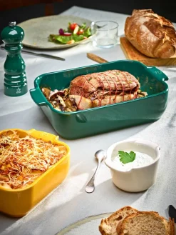 keraaminen Appolia-vuoka suorakaide 32 cm metsän vih*Peugeot Hot