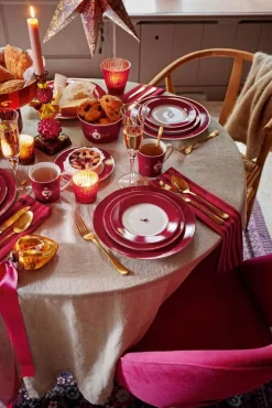 Hot Pip Studio kulho Love Birds Medallion Deer 15 cm Dark Red