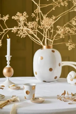 kynttilänjalka Metal Sphere 24 cm White-Gold*Pip Studio