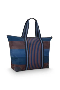 Discount Pip Studio laukku Tilda Large Stripe Blue 66x20x44 cm