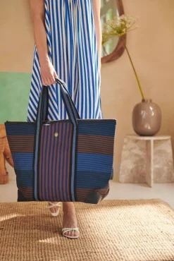 Discount Pip Studio laukku Tilda Large Stripe Blue 66x20x44 cm