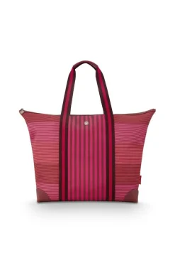 laukku Tilda Tote Bag Stripe 66x20x44 cm Pink*Pip Studio Sale