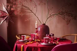 lautasliina Stripes Dark Red 40x40 cm 2 kpl*Pip Studio Discount