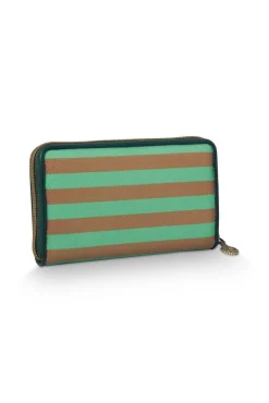 lompakko Willow Wallet Stripe 18x3x11 cm Green*Pip Studio New
