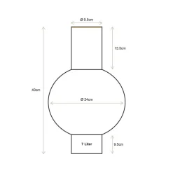 New Pip Studio maljakko Metal 24x40 cm Mid Green