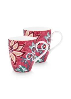 muki Flower Festival 350 ml 2 kpl Dark Pink*Pip Studio Hot