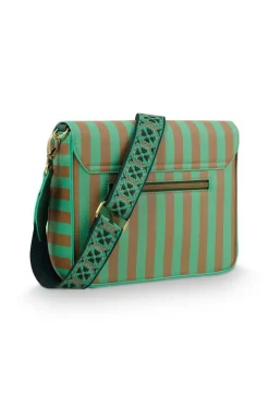 olkalaukku Fenna Medium Stripe Green 25x7x20 cm*Pip Studio Hot
