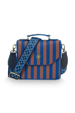 Hot Pip Studio olkalaukku Frances Small Stripe Blue 19x7x17,5 cm