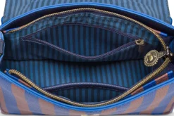 Hot Pip Studio olkalaukku Frances Small Stripe Blue 19x7x17,5 cm