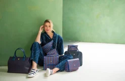 Hot Pip Studio olkalaukku Frances Small Stripe Blue 19x7x17,5 cm