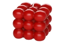 Polar kynttilu00e4t Polar kynttilät pöytäkynttilä Kuplakuutio 9,8 cm punainen