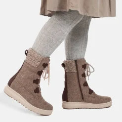 Outlet Pomar pitopohjakengät Reki 102 Sand Felt / Bark Waxy / Wool