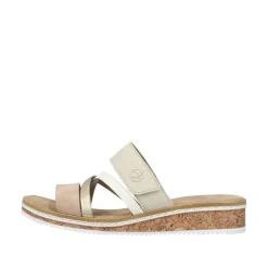 Outlet Rieker sandaalit V3652-94 94 Altrosa / Lightgold, Offwhite / Perle