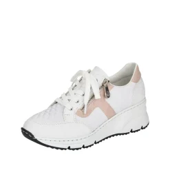 Rieker sneakerit N6303-80 80 Weiss/Hartweiss/Rose