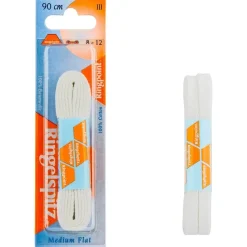 litteä nauha 90cm Valkoinen*Ringpoint New