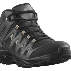 Salomon vaelluskenkä X Braze Mid GTX M Black/Phantom/Vintage Khaki