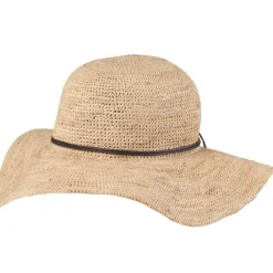 Outlet Salon hattu Straw Raffia Crochet Vaalea ruskea