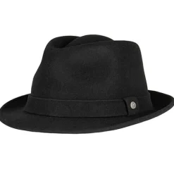 Hot Salon lakkitehdas huopahattu Jouni Crush Earflaps MUSTA