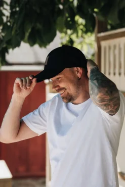 Clearance Salon lakkitehdas lippis Baseball Cap Curve Fitted MUSTA