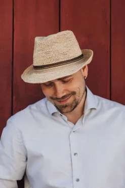 hattu Raffia Trilby Crochet*Salon lakkitehdas Discount