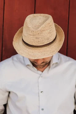 hattu Raffia Trilby Crochet*Salon lakkitehdas Discount