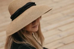 New Salon olkihattu Straw Hat Wide Brim BEIGE