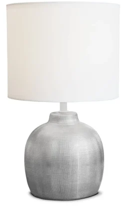 Online Sessak pöytävalaisin Evelyn hopea/valkoinen