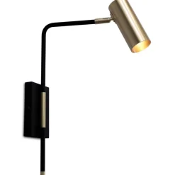 Best Sessak seinävalaisin Arlon mattamusta/harjattu messinki