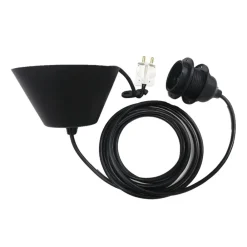 Discount Sessak valaisinkaluste E27 musta 3 m