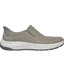 Sale Skechers kangaskengätTPE Decklan - Dual Gore Canvas Slip-Ins TPE Taupe