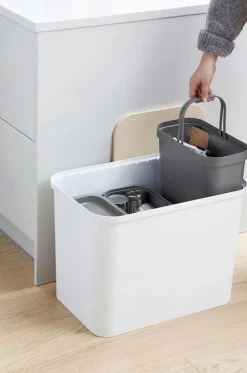 Collect lajitteluastiasetti vanerikannella 76 L valkoinen*Smartstore Sale