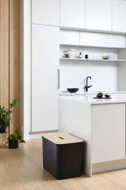 Outlet Smartstore Collect lajitteluastia vanerikannella 76 L musta