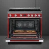 Clearance Smeg induktioliesi monitoimiuunilla CPF9IPR Portofino punainen