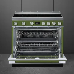 Clearance Smeg induktioliesi monitoimiuunilla CPF9IPOG Portofino vihreä